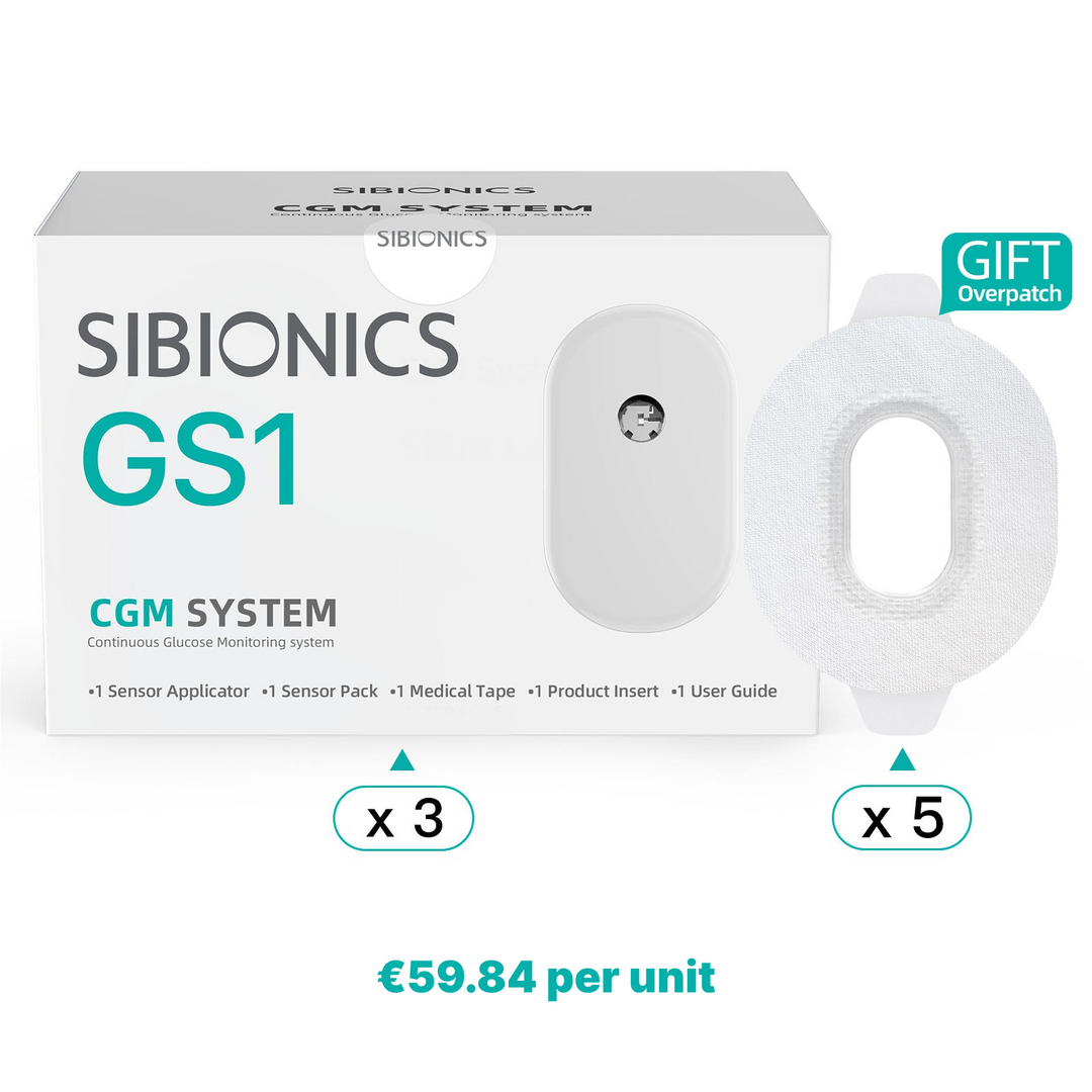 SIBIONICS GS1 CGM Sistema de monitoreo continuo de glucosa de 14 días