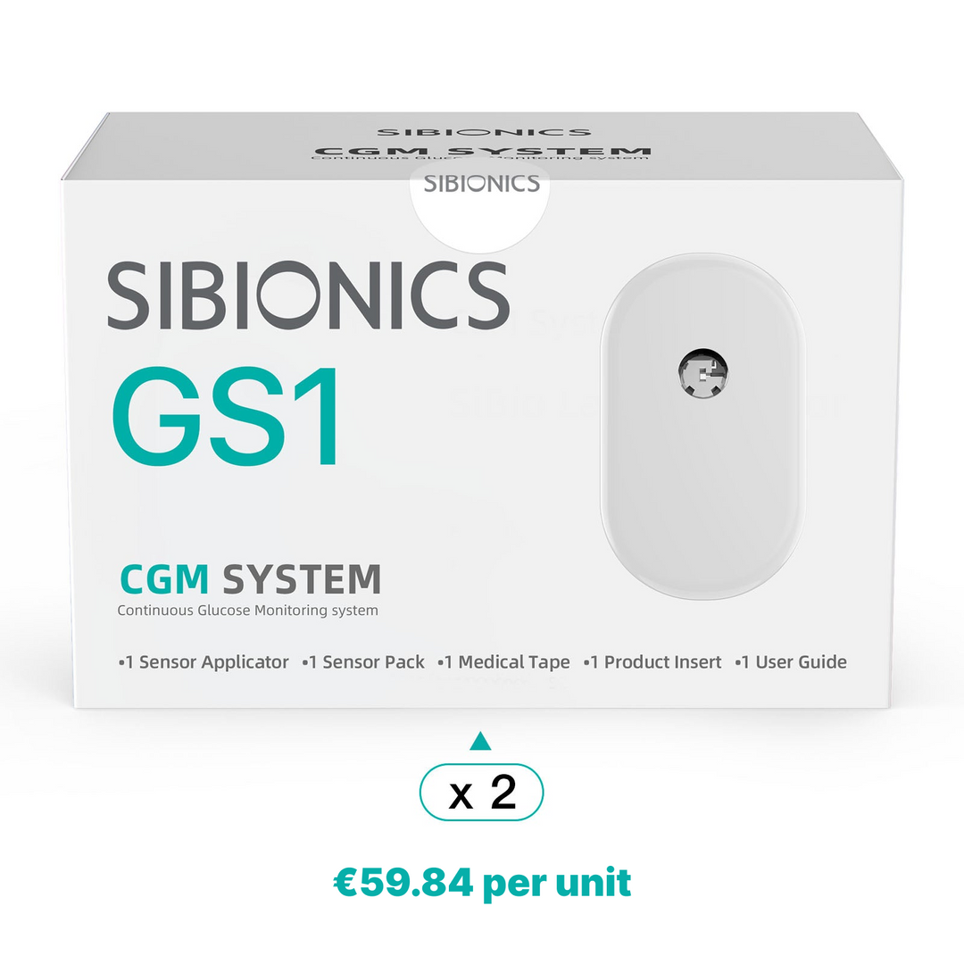 SIBIONICS GS1 CGM-systeem voor continue glucosemonitoring