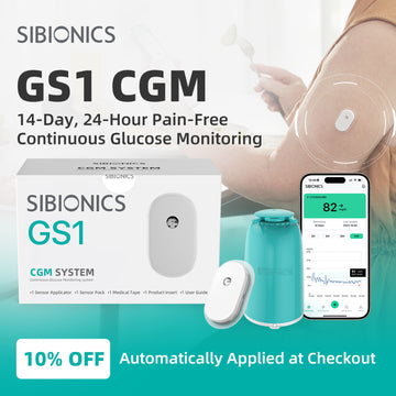 SIBIONICS GS1 System for kontinuerlig glukoseovervåking (CGM).