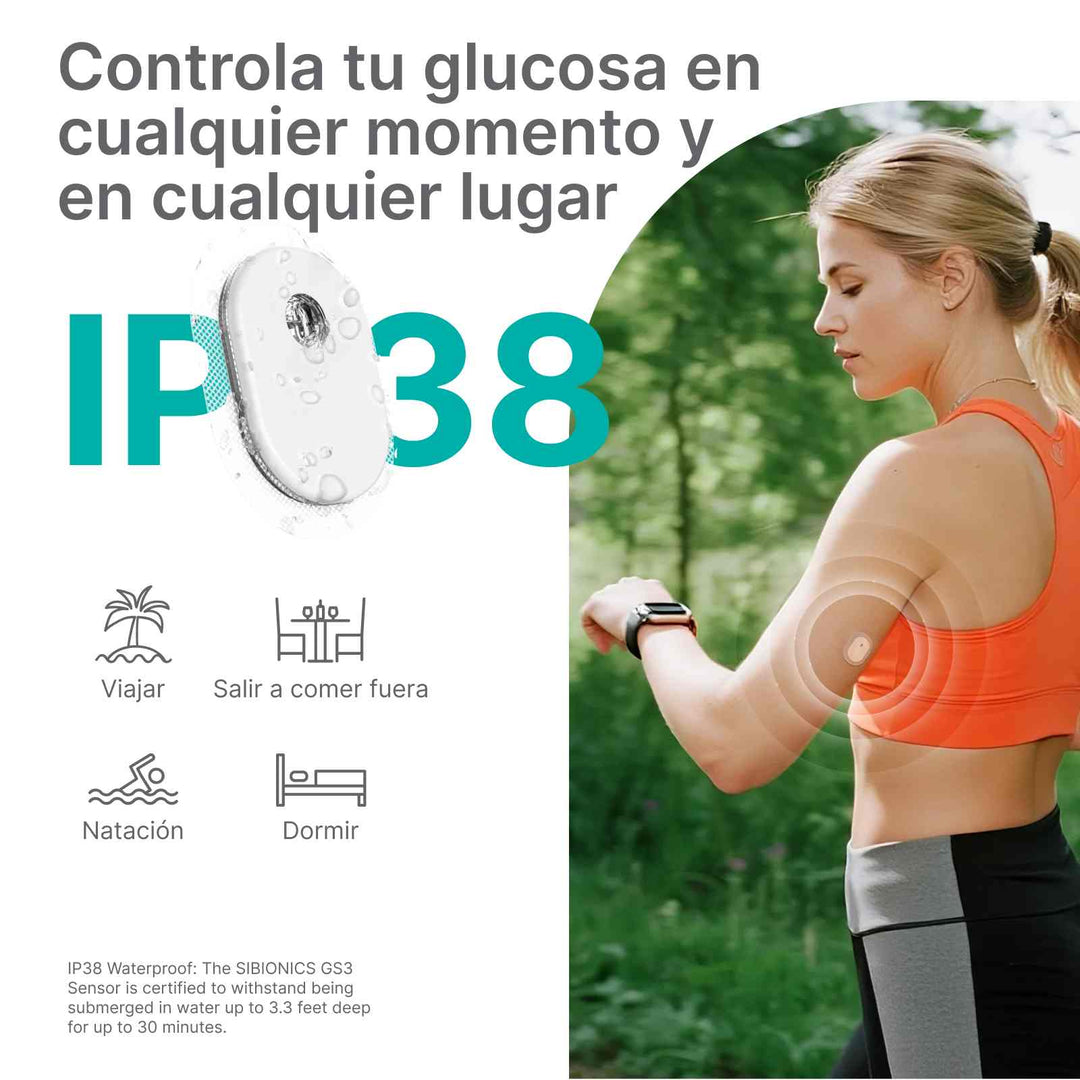SIBIONICS GS3 CGM Glucose Sensor for 24/7 Continuous Monitoring - SIBIONICS
